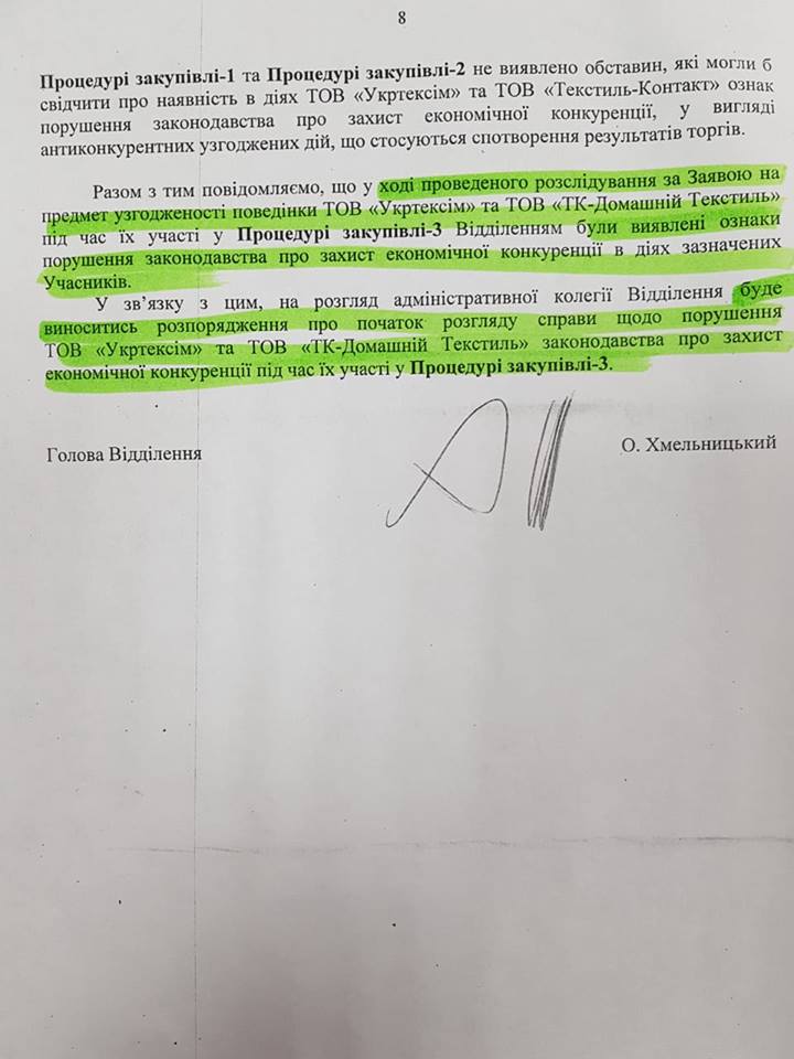 Александр Соколовский Текстиль Контакт АМКУ коррупция